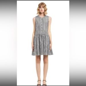 Miu Miu poplin dress with rhinestones